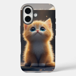 Cute Orange Cat iPhone 16 Case