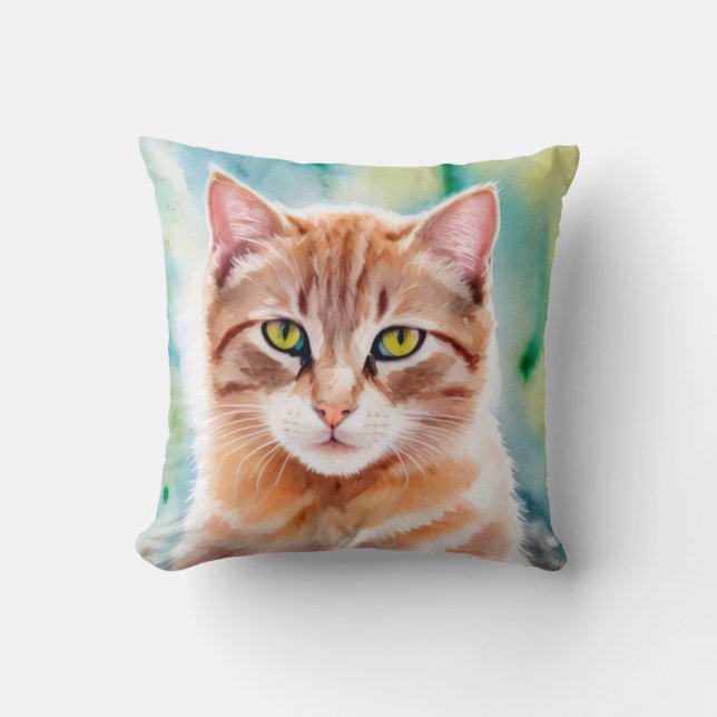 Cute Orange Cat Cushion (Front)