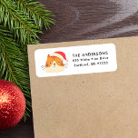 Cute Orange Cat Santa Hat Christmas Return Address Return Address Label<br><div class="desc">Add the purrfect touch to your holiday envelopes with our Santa Cat return address labels! The personalised address labels feature an orange cat wearing a Santa hat. Personalise the labels by adding your name and address. Great to use with holiday greeting cards,  holiday party invitations,  or for everyday!</div>