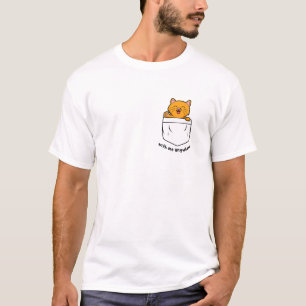 Cute Orange Cat Waving Hello T-Shirt