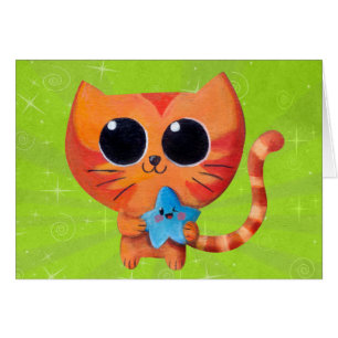 Cute Orange Cat with Star