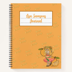 Cute Orange Chibi Journal