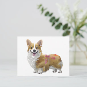 Cute Orange corgi for a positive mood Postcard