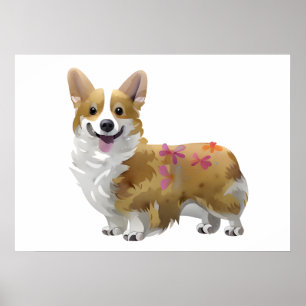 Cute Orange corgi for a positive mood Poster