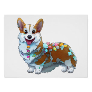 Cute Orange corgi for a positive mood Poster