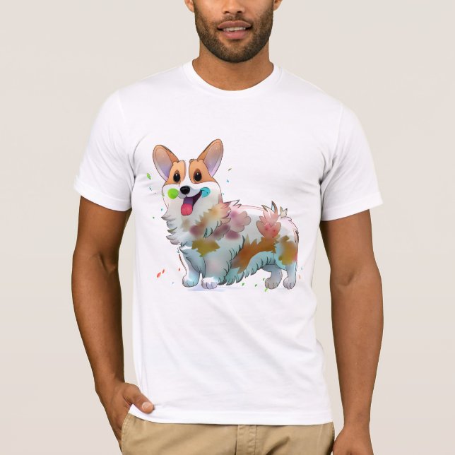 Cute Orange corgi for  a positive mood    T-Shirt (Front)