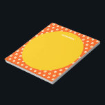 Cute Orange Daisy Bridal Shower Personalised Name  Notepad<br><div class="desc">Cute Vintage Orange Daisies Bridal Shower Personalised Name Notepad</div>