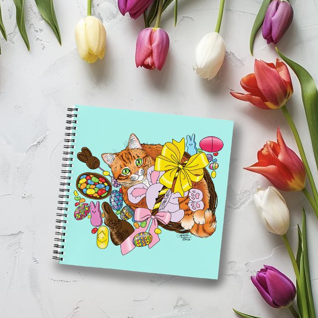 Cute Orange Easter Cat Notebook (Creator Uploaded)