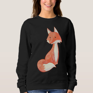 Cute Orange Fox Vintage Watercolor Wildlife Animal Sweatshirt