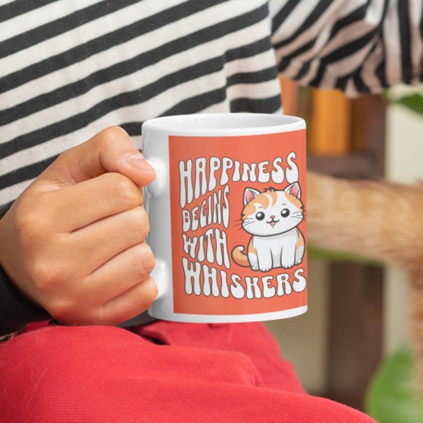 Cute orange funny cat saying coffee mug (Creator Uploaded)