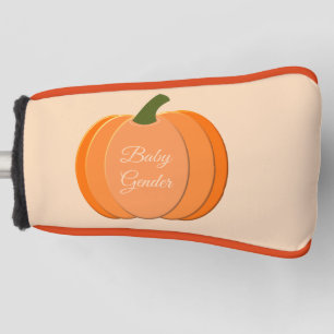 Cute Orange Gender Neutral Pumpkin Custom Golf Head Cover
