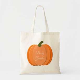 Cute Orange Gender Neutral Pumpkin Custom Tote Bag
