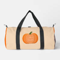 Cute Orange Gender Neutral Pumpkin Diaper Bag