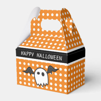 Cute Orange Ghost Halloween Party Favour Box