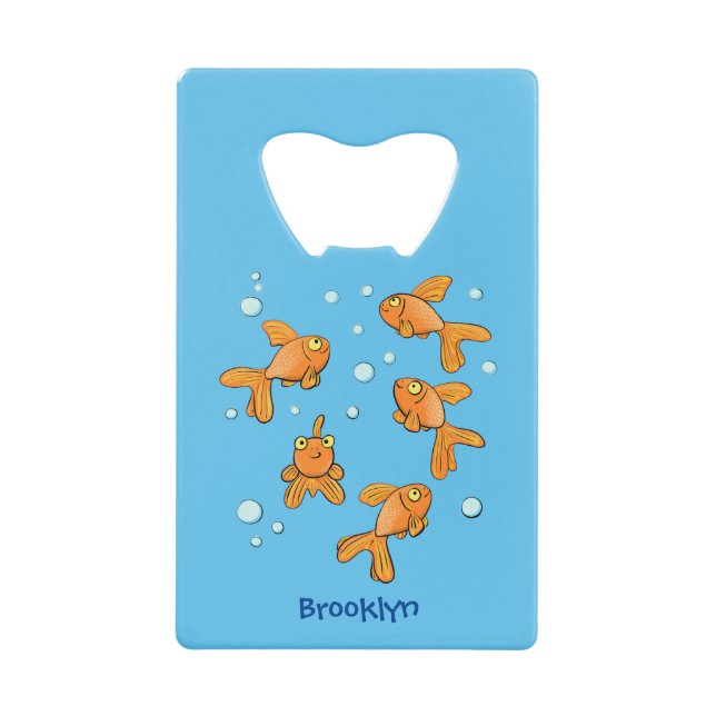 Cute orange goldfish cartoon illustration (Front)