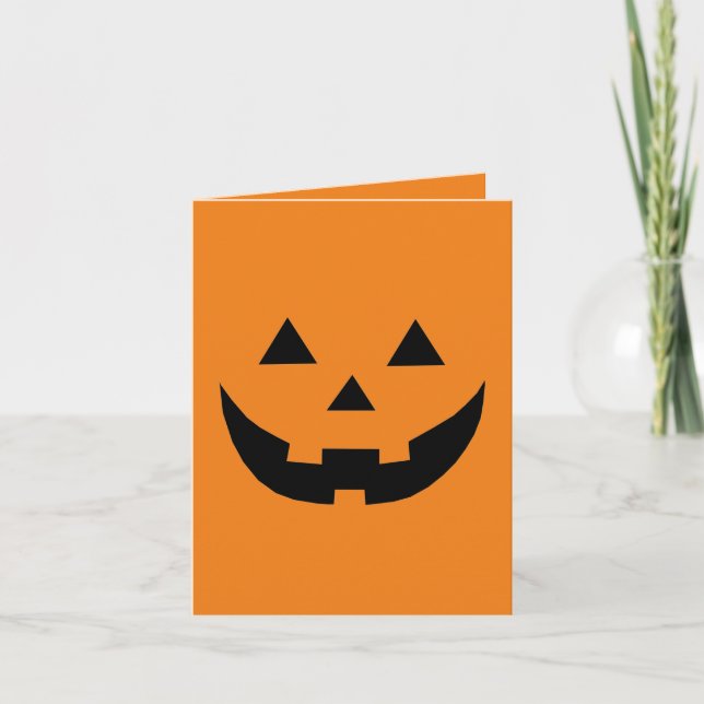 Cute orange jack o lantern funny Halloween Invitation (Front)