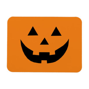 Cute orange jack o lantern funny Halloween Magnet