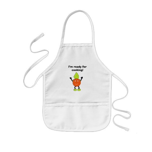 Cute orange kids apron (Front)