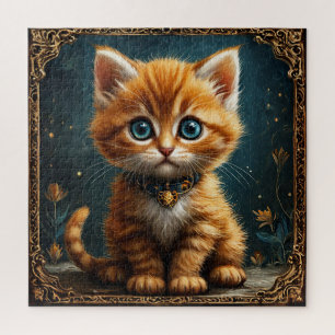 Cute Orange Kitten Gift For Cat Lovers Jigsaw Puzzle