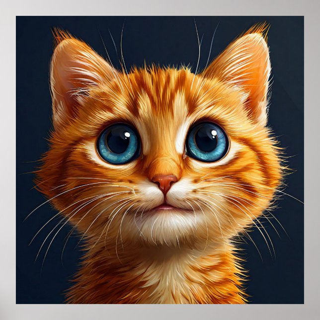 🐱 Cute Orange Kitten Wall Art For Cosy Spaces 🐱 (Front)