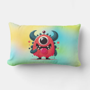 Cute Orange Monster Cartoon-67423 Lumbar Cushion