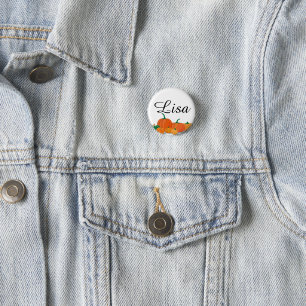Cute Orange Pumpkins 3 Cm Round Badge