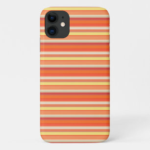 Cute orange red stripes iPhone 11 case
