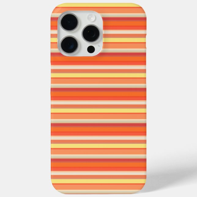 Cute orange red stripes Case-Mate iPhone case (Back)