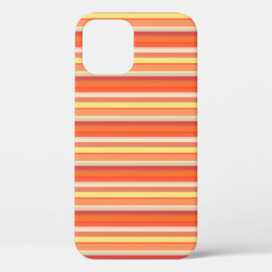 Cute orange red stripes iPhone 12 case