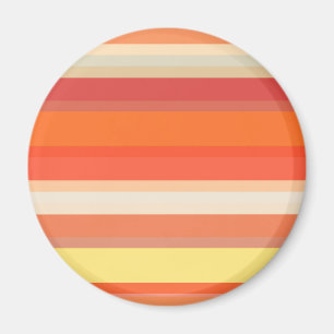 Cute orange red stripes magnet