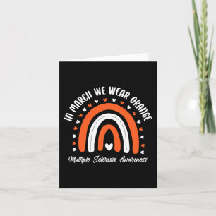 Cute Orange Ribbon Ms Warrior Multiple Sclerosis A Card