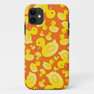 Cute orange rubber ducks iPhone 11 case