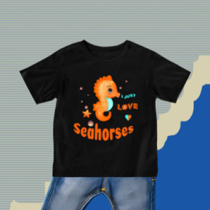 Cute orange seahorse baby T-Shirt