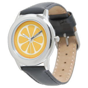 Cute Orange Slice Simple Minimalist Kids Watch