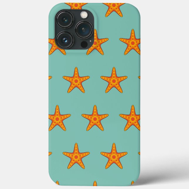 Cute Orange Starfish Cartoon Case-Mate iPhone Case (Back)