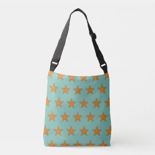 Cute Orange Starfish Cartoon Crossbody Bag
