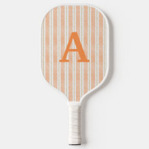 Cute Orange Striped Pickleball Paddle