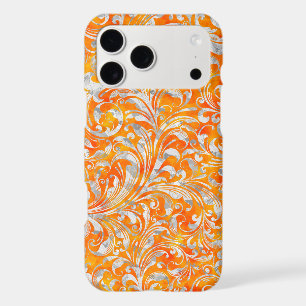 Cute orange swirl floral design