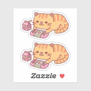 Cute Orange Tabby Cat Chilling With Video Games