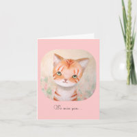 Cute Orange Tabby Cat Kitten We Miss You Get Well