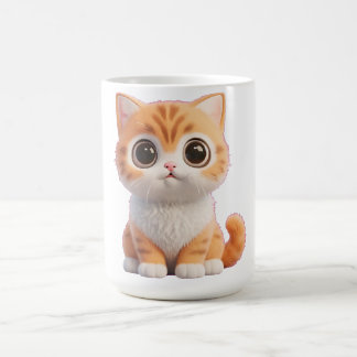 Cute Orange Tabby Kitten Big Eyes Coffee Mug