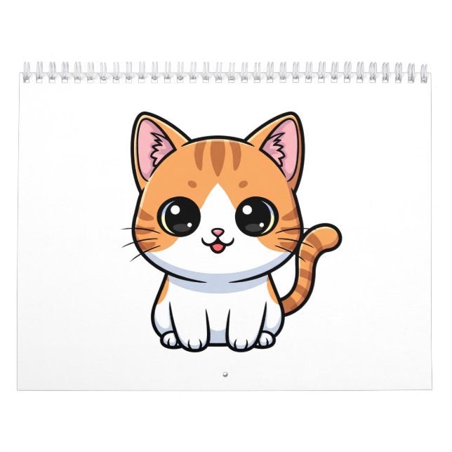 Cute Orange Tabby Kitten Character Calendar (Cover)