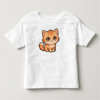 Cute Orange Tabby Kitten Toddler Jersey T-Shirt