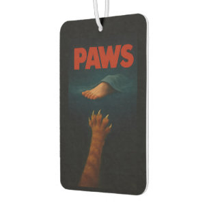Cute Orange Tabby vs Human Foot  Car Air Freshener