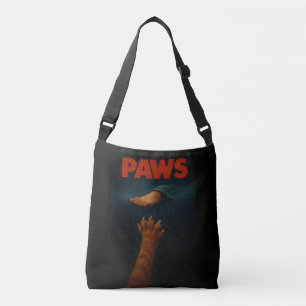 Cute Orange Tabby vs Human Foot  Crossbody Bag