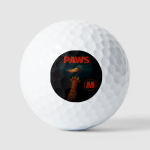 Cute Orange Tabby vs Human Foot  Golf Balls