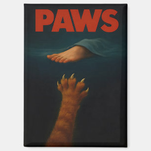 Cute Orange Tabby vs Human Foot Magnet