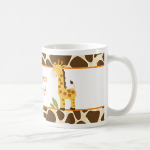Cute Orange/Yellow Giraffe Custom Photo Mug