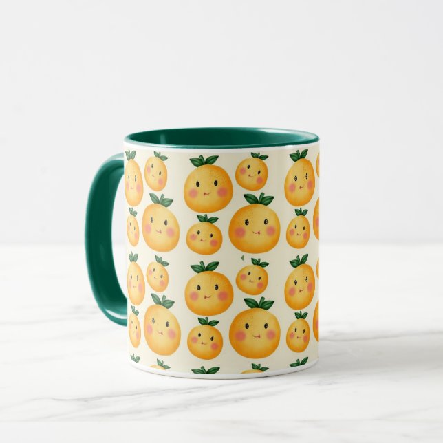 Cute oranges fruits mug (Front Left)