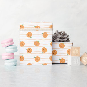 Cute Oranges Pattern Print - Wrapping Paper Roll